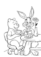 A coloring page of winnie the pooh - group